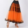 thumbnail image 1 of de baile de salón s con gradas de columpio largo para mujer Vestido con capas de ropa de baile Naranja Colcomx vestido de baile latino, 1 of 8