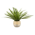 thumbnail image 3 of planta artificial decorativa con maceta dorada / plateada de cerámica, 3 of 6