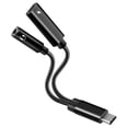 thumbnail image 3 of 2X Adaptador de Conector de Auriculares USB C A 3,5 mm 2 En 1, Cable de Audio con Carga Rápida PD 60W para Galaxy S21 S20 Ultra S20 Negro, 3 of 5