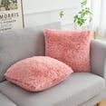 thumbnail image 2 of REGALWOVEN Set of 2 Throw Pillow Covers, Soft Fluffy Cushion Covers Double Sided Plush Pillow Covers Leather Pink 12" x 20", 2 of 5
