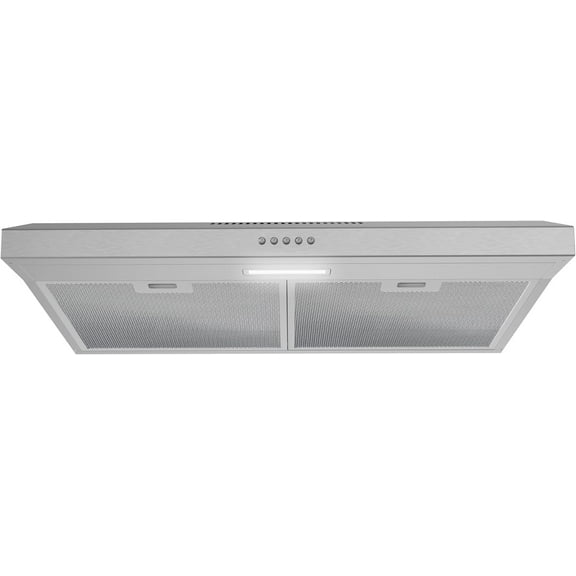 Streamline 30 in. Savona Ductless Undermount 80 CFM Range Hood in Brushed Stainless Steel with Mesh Filters, Push Button Control, LED Light