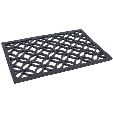 Birdrock Home 24 X 36 Rubber Doormat With Circle Design