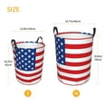 thumbnail image 2 of Lsque America Flags3 pattern Laundry Hamper Basket, Tall Woven Rope Hamper Basket for Clothes, Lightweight Storage Basket, Collapsible Waterproof-Medium, 2 of 8