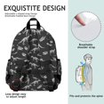 thumbnail image 5 of Dinosaur and Skull Black Pattern Cute School Backpack Bag for School with Padded Back and Adjustable Shoulder Straps 15.25"x11.5"x5.25", 5 of 5