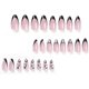 thumbnail image 3 of Almond Nude Pink Natural Black French Heart Press on Nails with Nail Glue,Valentine's Day Acryl Fake Nails, 3 of 5