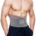 thumbnail image 3 of ORTONYX Lumbar Support Belt Lumbosacral Back Brace  Ergonomic Design and Breathable Material - lower back pain relief warmer stretcher - M/L Waist 31.5"-39.4" Gray/Red, 3 of 9