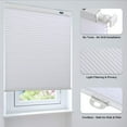 thumbnail image 2 of LazBlinds Cordless Cellular Shades, No Tools No Drill Light Filtering Honeycomb Shades Pleated Blinds for Windows, 29'' W x 64'' H, White, 2 of 5