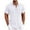 White, variant on Chiccall Mens Button up Shirts Short Sleeve V Neck Classic Fit Tees Solid Casual Summer Beach Shirts Black2XL