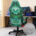 thumbnail image 3 of SCRAWLGOD Mermaid Scales Print Teal Green 4 Pieces Gaming Chair Covers with Armrest Covers Dustproof Scratch Resistant Gaming Chair Cover Set Elastic Computer Chair Seat Slipcovers, 3 of 7