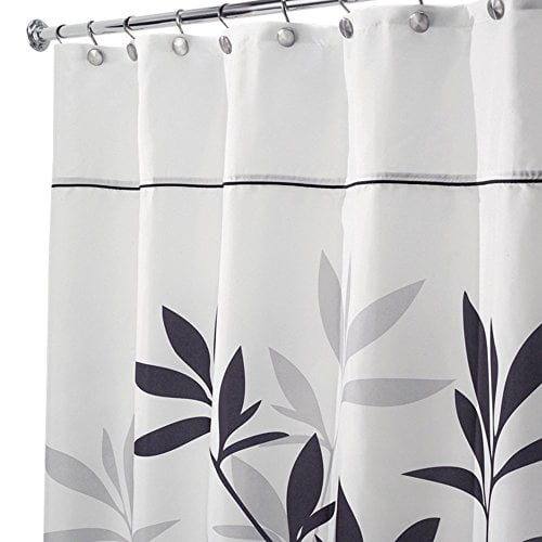Interdesign Leaves Long Shower Curtain, 84 Inch Hookless Shower Curtain