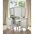 thumbnail image 2 of ACME Maverick Vanity Stool in Fabric & Platinum, 2 of 3