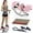 PINK/WHITE, variant on Rock Stepper Side to Side,Rock Stepper,Rock Stepper Machine for Exercise at Home- with Digital Display,Fitness Stepper for Arms,Legs & Glutes,Rock Stepper for Home,Apartment and Office