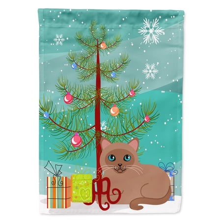 Carolines Treasures BB4433GF Tonkinese Cat Merry Christmas Tree Flag Garden Size   Small  multicolor