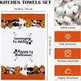 thumbnail image 4 of Halloween Tea Towels, 100% Cotton Kitchen Towel Set 20×27.5inch, Multi-Purpose Quick Dry Dish Towels Dishcloths Hand Towels Bar Towels(Set of 4), 4 of 6