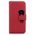thumbnail image 2 of SaniMore for Samsung Galaxy S24 Ultra Case, PU Leather Flip Folio Cover with Stand, Card Slots, [Lovely Pet Magnetic Clasp] Full Protetcion Shockproof TPU Wallet Shell for Samsung S24 Ultra, Red, 2 of 10