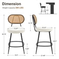 thumbnail image 6 of Counter Stool With Rattan Back, 6 of 6