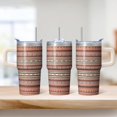 thumbnail image 2 of Bohemian Design 20oz Insulated Tumbler with Lid and Straws, Stainless Steel Coffee Cup, Double Wall Vacuum Travel Mug, Leakproof, 2 of 5