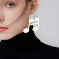 thumbnail image 5 of FENOHREFE Fashionable Cartoon Acrylic Music Note Dangle Earrings Trendy Ear Studs Handmade Jewewry for Women for Everyday Use, 5 of 7