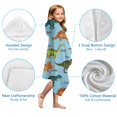 thumbnail image 7 of Blue Cartoon Dinosaurs Names Pattern Hooded Bath Towel，50"x30" for Ages 3 To 12 Kids, Quick Dry Lightweight Soft Microfiber Hood Beach Towel Cover Up for Kids, 7 of 7
