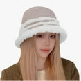 thumbnail image 2 of AOOCHASLIY Winter Hat Women's Style Winter Knitted Plush Hat Warm and Versatile Bucket Hat, 2 of 5