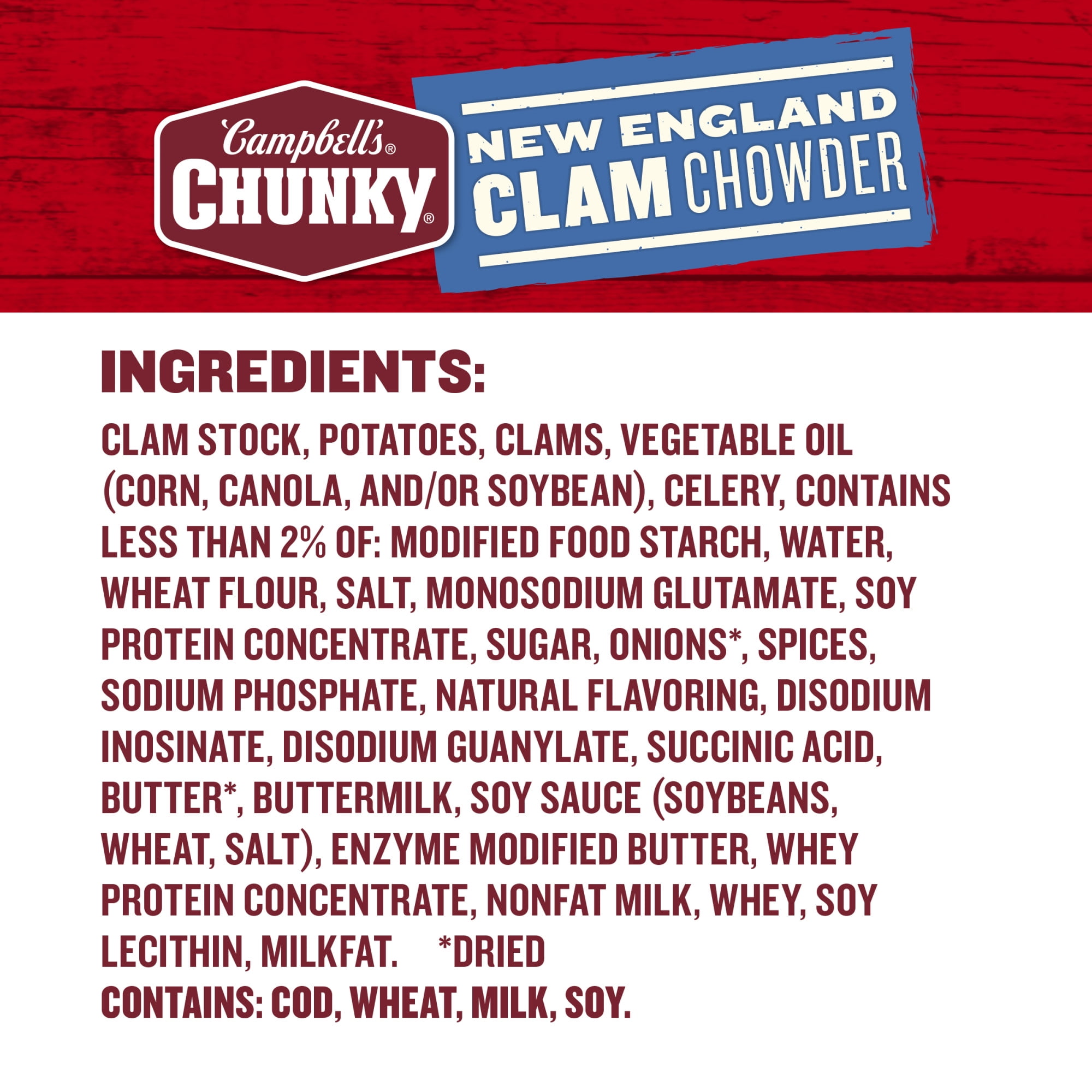 (4 pack) Campbell's Chunky Soup, Ready to Serve New England Clam Chowder, 18.8 oz Can