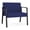 OpenHous Cobalt, variant on Waterfall Reception Waiting Room Bariatic Chair / Black Steel / Navy Blue