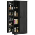 thumbnail image 1 of HOMCOM 70" Tall Kitchen Pantry Storage Cabinet with Door Shelves, Black, 1 of 10