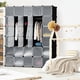 thumbnail image 4 of Costway Organizador en Cubos, Armario Modular de 20/30 Cubos, Armario de Cubos de Plástico con Puertas, Ganchos, para Ropa/Zapatos/Juguetes/Libros, Fácil de Montar para Sala de Estar/Oficina, 4 of 5