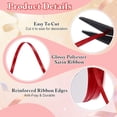 thumbnail image 3 of Cinta de satén Uxcell (100 yardas, 1/8" de ancho, rojo vino) adecuada para manualidades/DIY/envoltura de regalos/lazos para el cabello/arreglos florales/bodas, 3 of 7