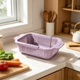 thumbnail image 6 of PSVFUJZ Kitchen Sink Colander, Over the Sink Strainer Basket for Kitchen, Wash Vegetables and Fruits, Expandable Adjustable Size Drain Basket for Produce Washing Pasta Draining Food Prep(Purple), 6 of 6