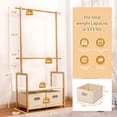 thumbnail image 2 of Enogets Bamboo Closet Organizer, Freestanding Clothing Rack with Adjustable Hanging Rods & 2 Storage Baskets for Children's Bedroom, 2 of 9