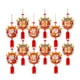 thumbnail image 4 of 12 piezas de adornos colgantes de año Nuevo chino, colgantes de año Nuevo chino, decoraciones del Festival de Primavera para inauguración de la casa, Estilo B, 4 of 8
