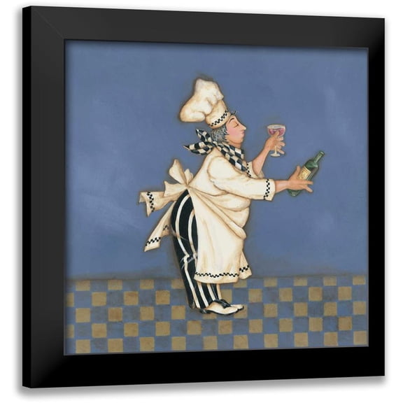 Marrott, Stephanie 12x12 Black Modern Framed Museum Art Print Titled - Wine Chef