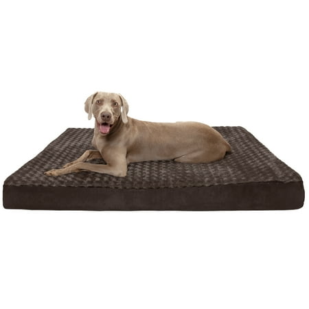 UPC: 0842229115246 | FurHaven Pet Products Ultra Plush Deluxe Cooling Gel Memory Foam Pet Bed for Dogs & Cats – Chocolate Jumbo Plus