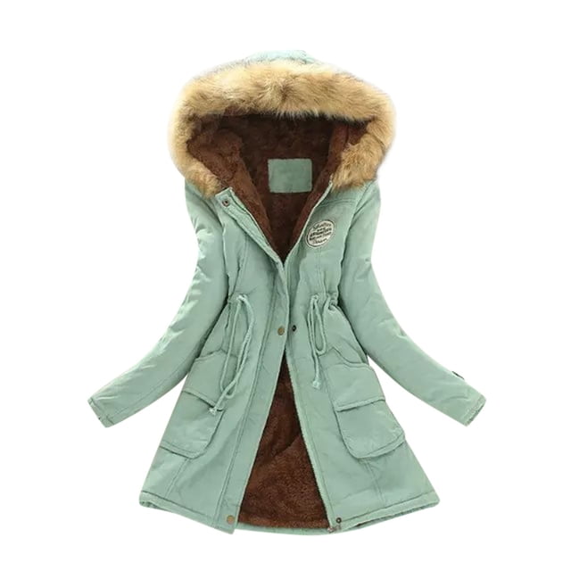 Abrigos Yuehao para mujer, abrigo de invierno cálido, chaqueta con capucha, abrigos ajustados de invierno (verde menta)
