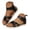 Black, variant on Womens Platform Sandals Criss Crooss Cork Footbed Slip on Shoes Comfortable Summer Beach Walking Sandal Size 9.5