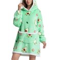 thumbnail image 2 of Manta usable de franela con capucha,Manta usable de franela para mujer, manta cálida, sudadera con capucha, manta grande con capucha, la mejor de su clase, 2 of 6