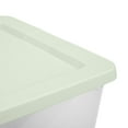 thumbnail image 6 of Sterilite Set of (2) 28 Quart Storage Boxes, Clear Plastic Storage Bin with Snap-on Lid, Light Green, 6 of 8