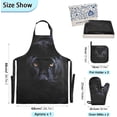 thumbnail image 5 of Cool Black Panther Oven Mitts and Pot Holders with Chef Apron,Set of 5 Heat Resistant Kitchen Gloves and Silicone Non-Slip Potholders Adjustable Neck Buckle Chef Apron, 5 of 6