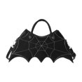 thumbnail image 2 of Crossbody en forma de murciélago con bolso de hombro con cremallera para la fiesta Halloween al aire libre Negro, 2 of 8