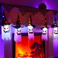 thumbnail image 3 of 10ft Halloween Outdoor Hanging Ghost, Halloween Wizard Hat Grimace Decoration with Colorful Blinking LED Lights for Halloween Party, 3 of 5