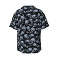 thumbnail image 2 of Wukai Gothic Skull Men's Casual Short-Sleeve Button Down Shirt - Lightweight Summer Dress Shirt for Daily Wear-X-Large, 2 of 7