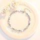 thumbnail image 1 of Pulsera Con Dije De Corazón De Cristal Pulsera De Eslabones De Corazón De Moda De Plata De Ley 925 Para Mujeres Y Niñas - Plata Muyoka Hogar, 1 of 7