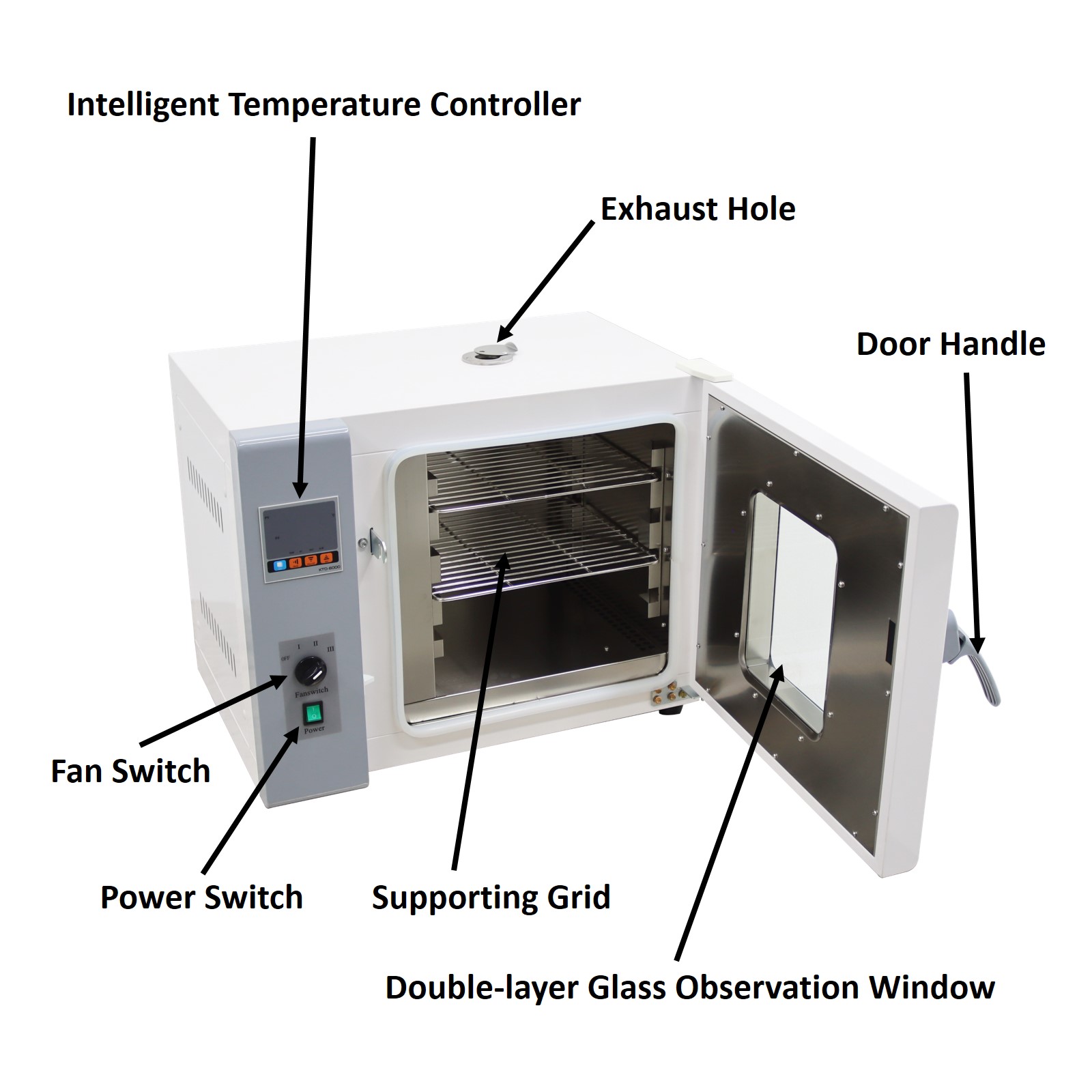101-0AB Digital Forced Air Convection Drying Oven 20-300℃ Constant Temperature Lab Oven 220V