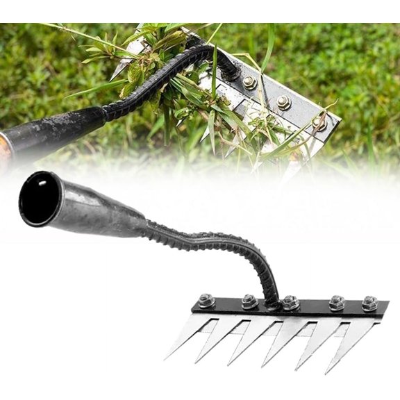Detachable Gardening Hand Weeder Tool, Manual Weeders, Upgraded Weed Puller Tool Manganese Steel Manual Weeder Claw Remover Tool, Effective Uprooting Tool for Yard and Garden (5 Tines)