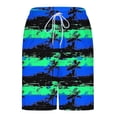 thumbnail image 5 of Aobny Tie-Dye Shorts Men Board with Liner Bottoms Casual Slim Big & Tall Comfy Shorts,Blue,M, 5 of 6