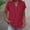 Shirts-417Wine, variant on Gamivast Linen Linen Blouses for Women Dressy Casual Split V-Neck Basic Tees Short Sleeve Summer Shirts Solid Color Simple Work Wear Outfits