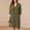 Army Green womens summer dresses clearance sale, variant on Dyegold Sundresses for Women Casual Beach - Plus Size Dress for Women V Neck Short Sleeve Cotton Linen Solid Color Midi Sundress Casual Loose Summer Beach Dress