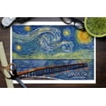 thumbnail image 3 of Santa Cruz, California, Starry Night (9x12 Wall Art Print, Home Decor), 3 of 3