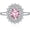 pink, variant on Cubic Zirconia Bridal Halo Rings Oval Cut CZ Engagement Wedding Band for Women 925 Sterling Silver Created Ruby Red Gemstone Emerald Topaz Pink Gem Promise Open Adjustable Ring(White)